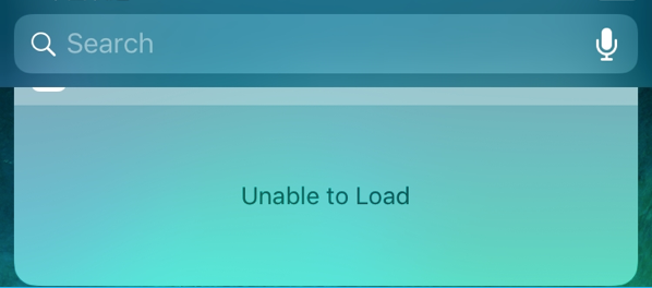 Unable to load