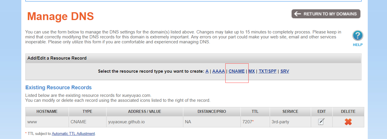 Managers DNS