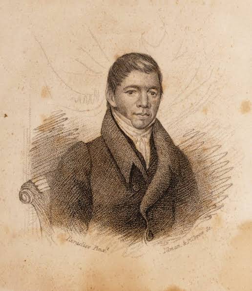 Drawn portrait of William Apes circa 1831