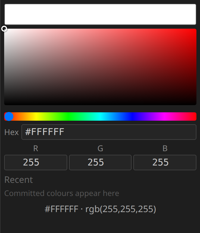 The color panel