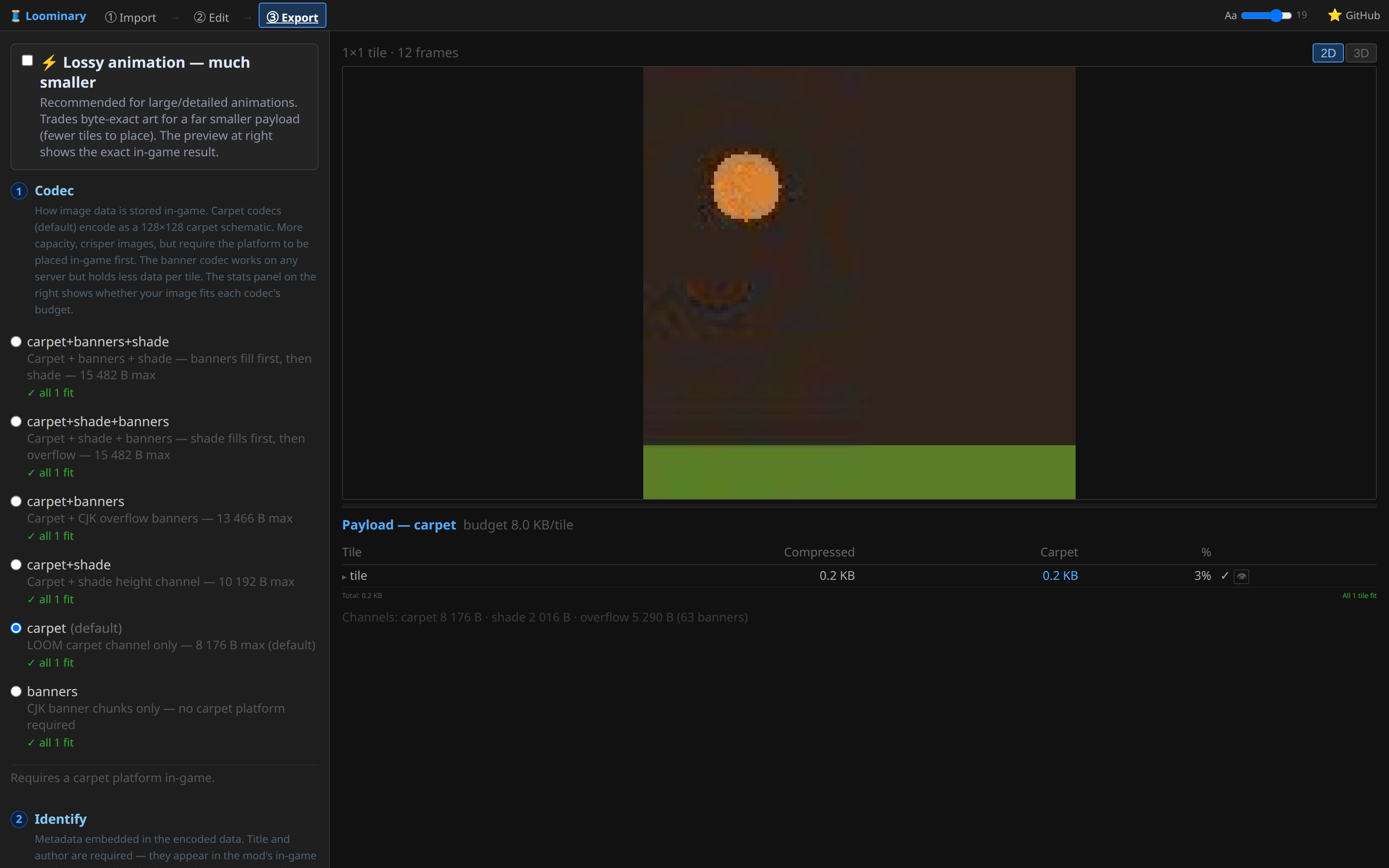 Animated export