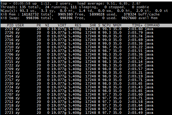 DuiC CPU Report