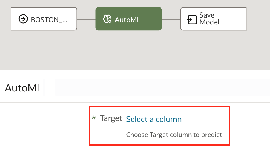 Select target column