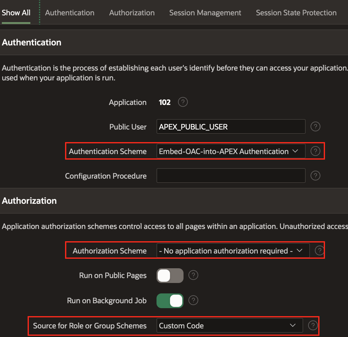 Apply Security Attributes