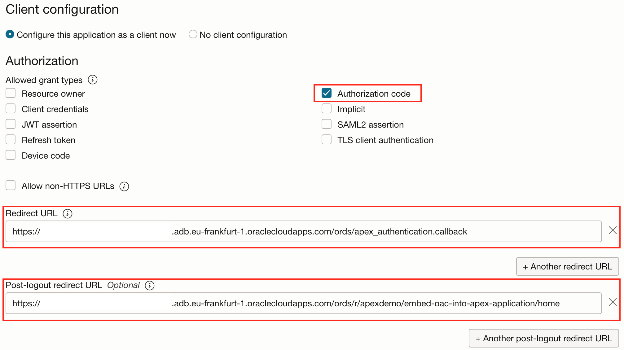 Client configuration -1