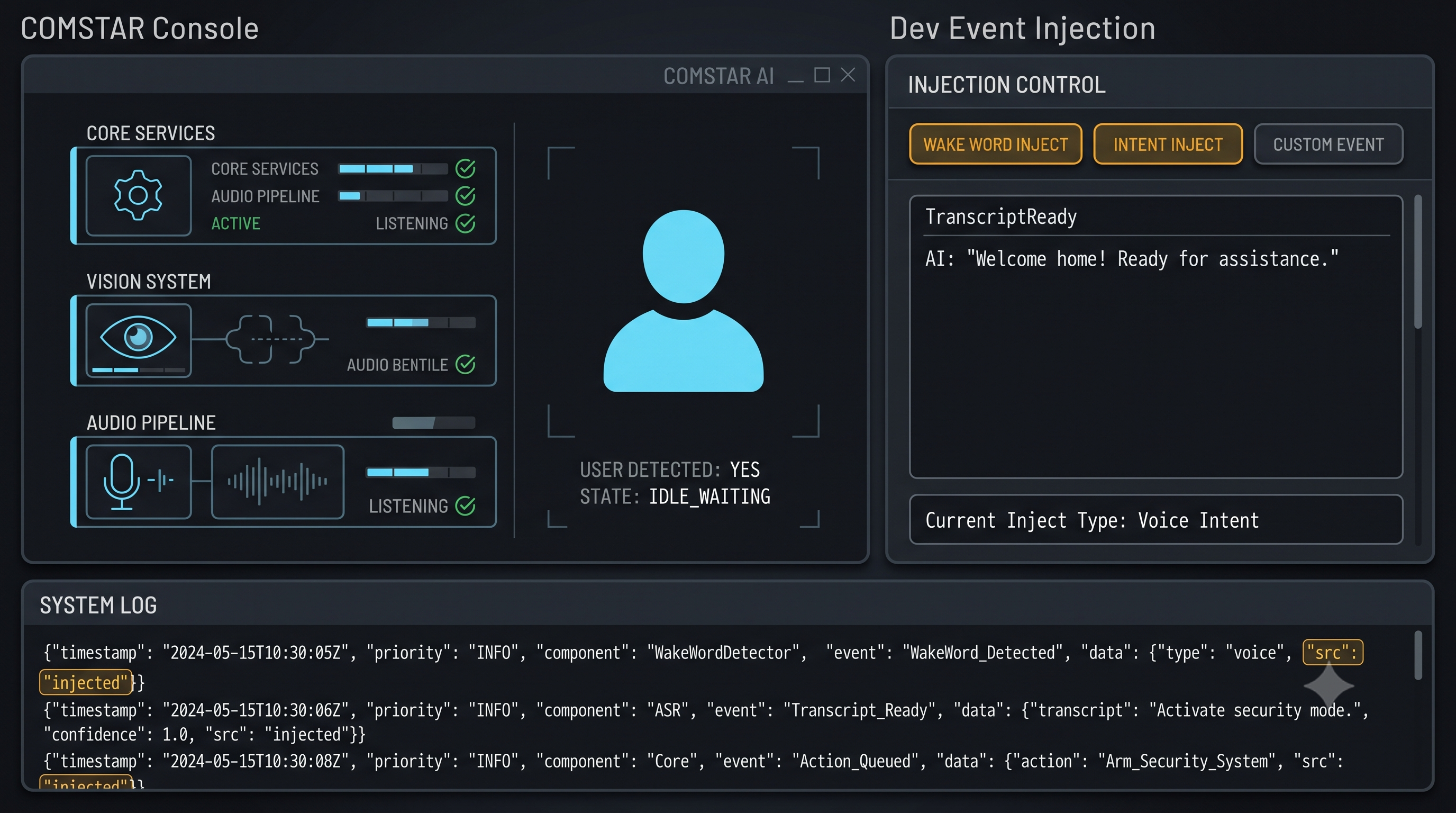 Dev inject panel